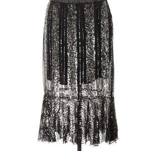 ZARA Ruffled Skirt With Sequins size M